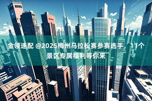 金领速配 @2025梅州马拉松赛参赛选手，11个景区专属福利等你来